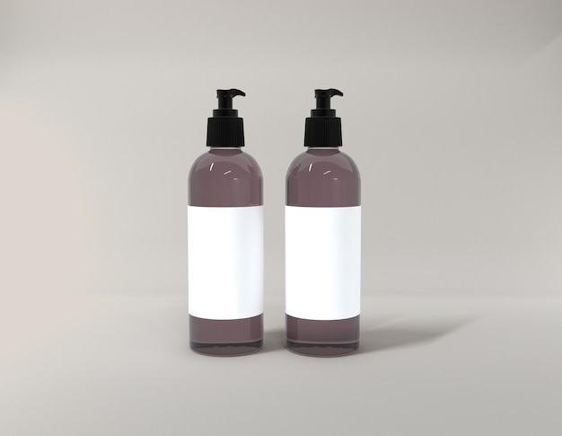 Hand Wash Cosmetics Pump Bottle 3D Rendered illustration