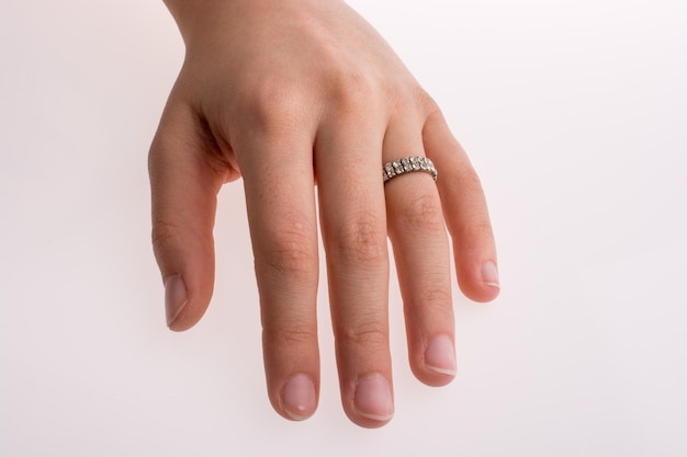 Hand wearing a ring