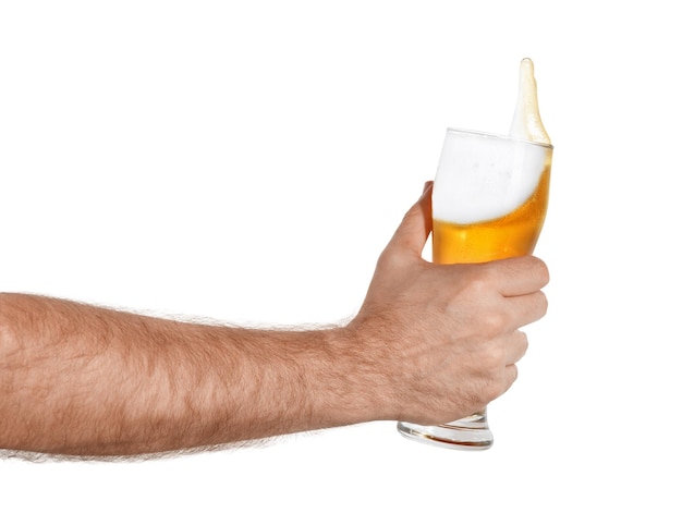 hand with beer