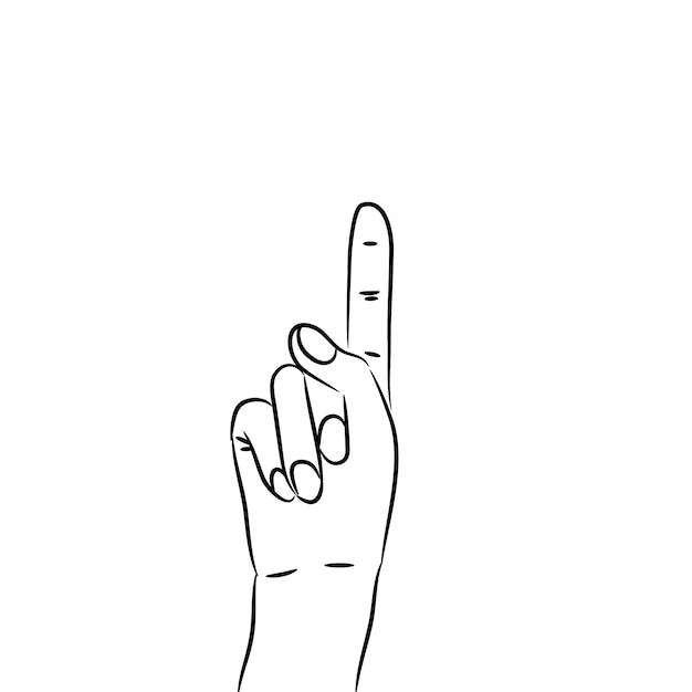 Hand with pointing forefinger up