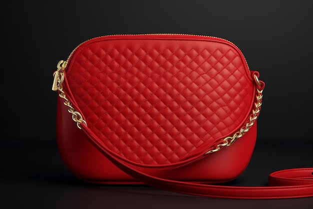 Photo handbag with a removable chain strap for versatility