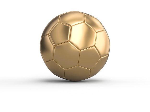 Photo handball gold ball on white