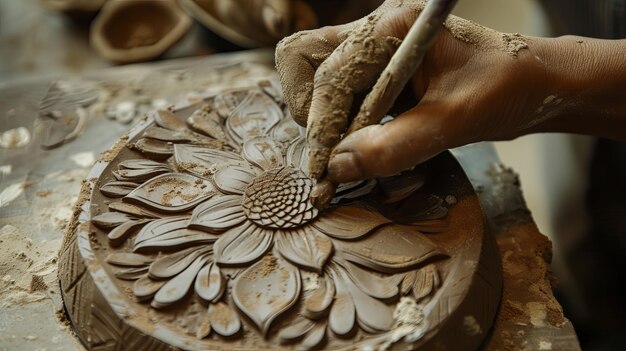 Handcrafted Clay Stamp Art