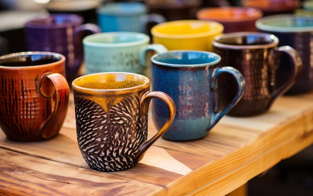 Handcrafted Pottery Mugs for Artisanal Enjoyment