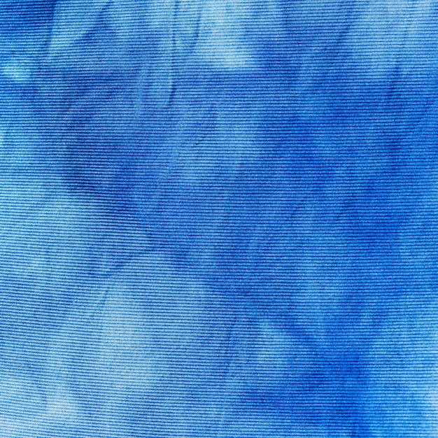 Handcrafted tiedye blue abstract pattern on silk