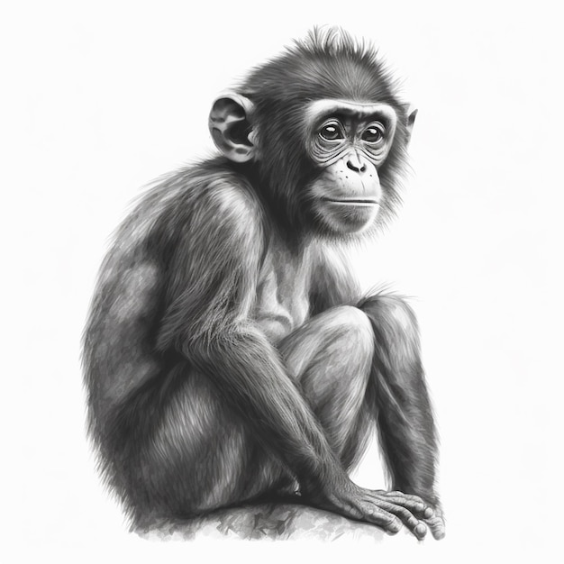 How to Draw a Realistic Monkey Draw Real Monkey Step by Step Realistic  Drawing Technique FREE Onli  Monkey drawing Realistic drawings 3d  drawing techniques