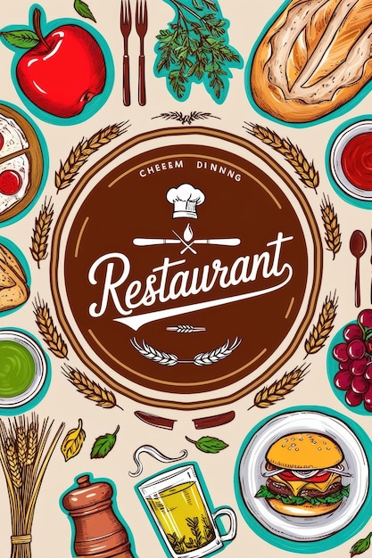 HandDrawn Fast Food Elements and Cutlery Collection
