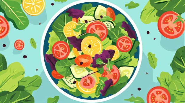 Handdrawn flat design Salat illustration