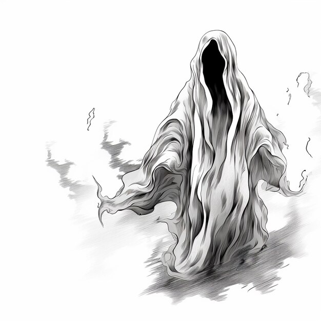 Photo handdrawn ghost vector art for sale