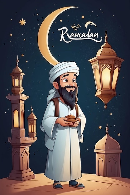 Иллюстрация Рамадана Карима, нарисованная вручную