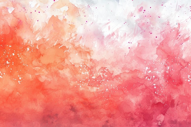 Handdrawn Watercolor Background with Light Orange and Light Crimson Elements