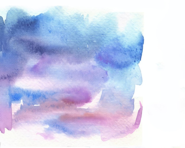 Photo handdrawn watercolor painting