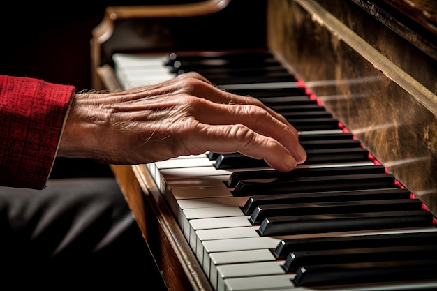 Handen die piano spelen Genereer Ai