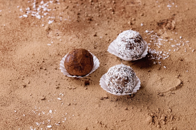 Handgemaakte chocoladetruffels