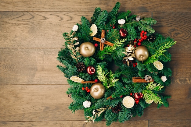 Handgemaakte kerstkrans Nieuwjaar vakantie decoratie Kerstboom krans decoratie DIY