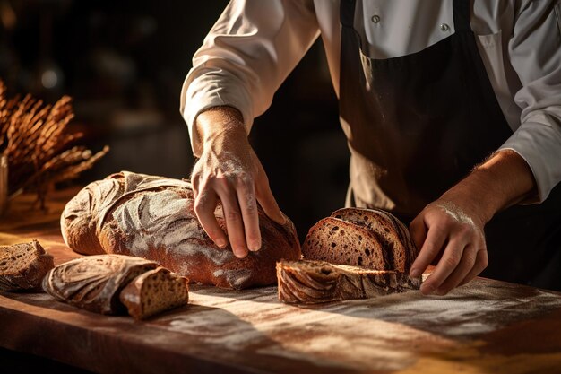 Foto handgemaakte lekkernijen handgemaakte bakkerijwonderen