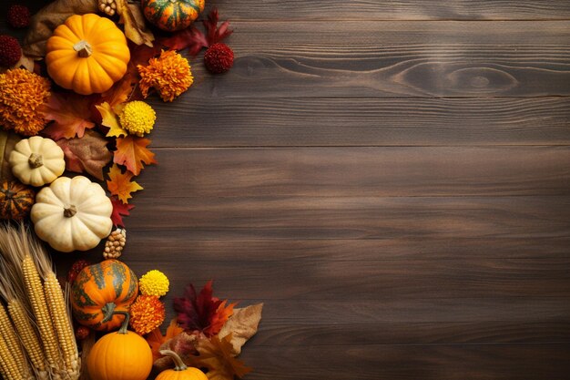 handgemaakte Thanksgiving decoraties met midden leeg