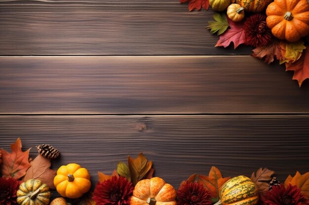 Foto handgemaakte thanksgiving decoraties met midden leeg