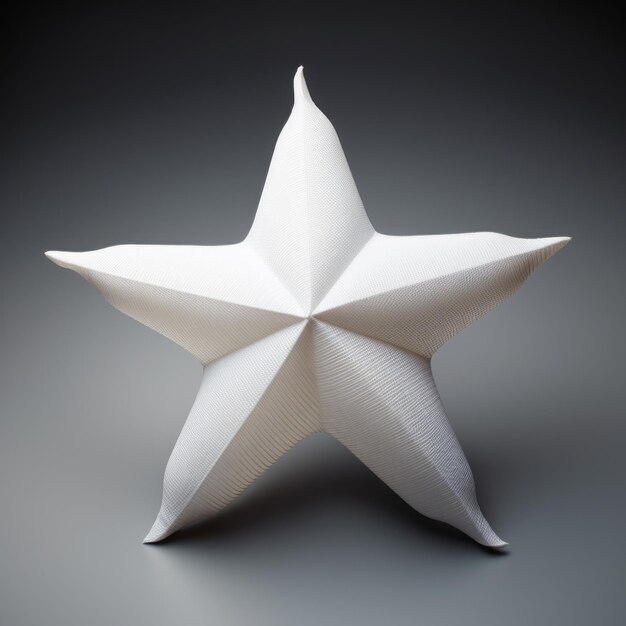 Handgemaakte witte origami ster 3d model door Dotto Star Origami