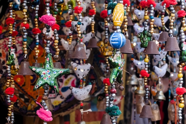 Handgemaakte woonaccessoires Arambol markt Goa India