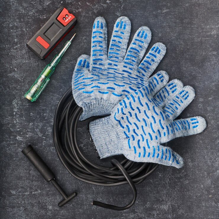 Handgereedschap en accessoires die worden gebruikt bij de elektrische installatie