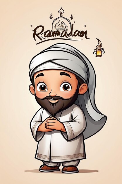 Handgetekende illustratie van Ramadan Kareem