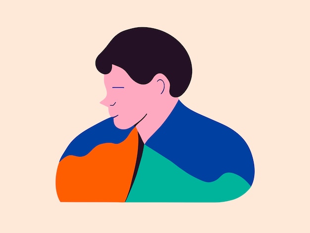 Handgetekende platte illustratie in Matisse-stijl