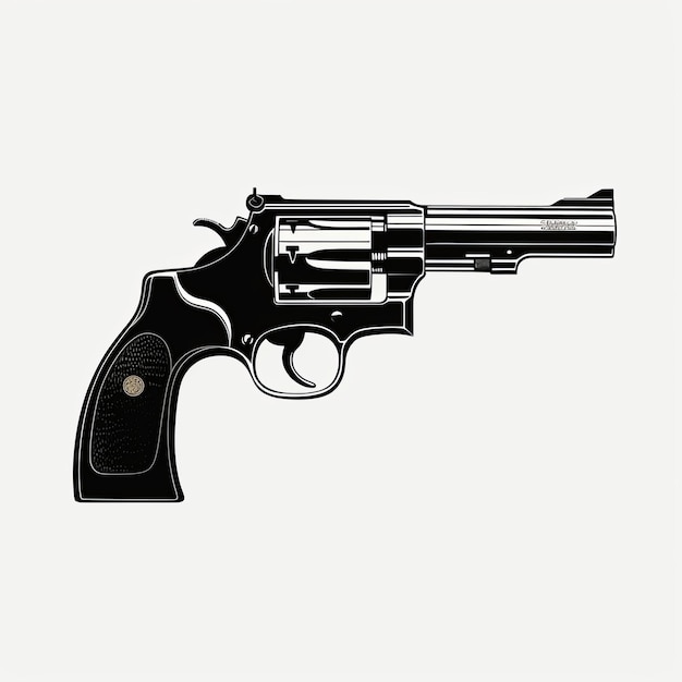 Photo handgun clipart on a white background