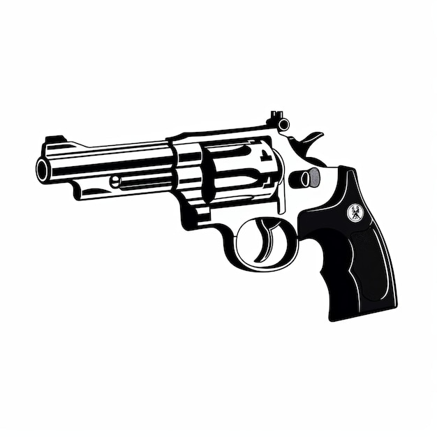 Photo handgun clipart on a white background