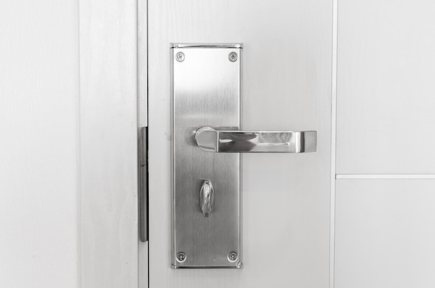 Handle steel knob on the door