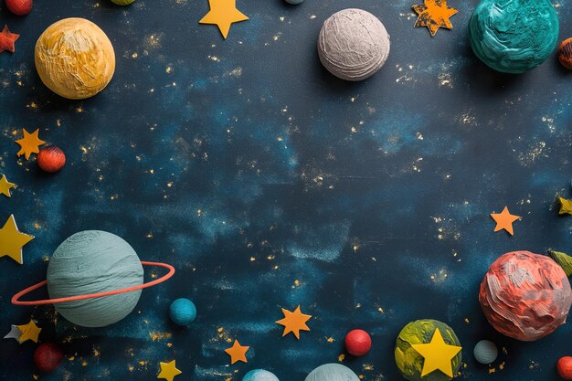 Photo handmade artwork of space theme