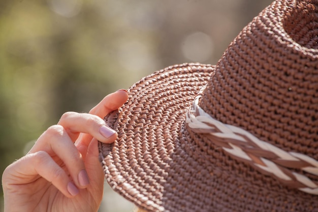 Cappello da cowboy marrone fatto a mano