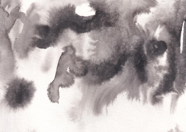 Ручная китайская чернила брызгающая текстура жидкий серый акварель фон традиционный черно-белый художественный рисунок монохромный эффект влажной краски фон водяной шаблон