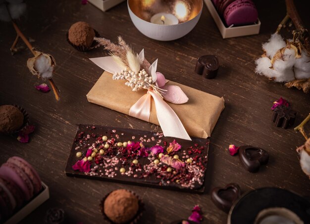 Handmade chocolate with fillings