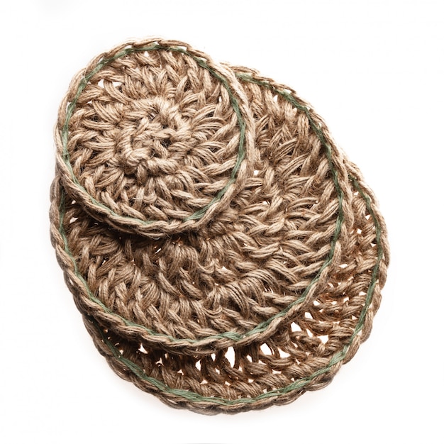 Handmade crocheted eco lids