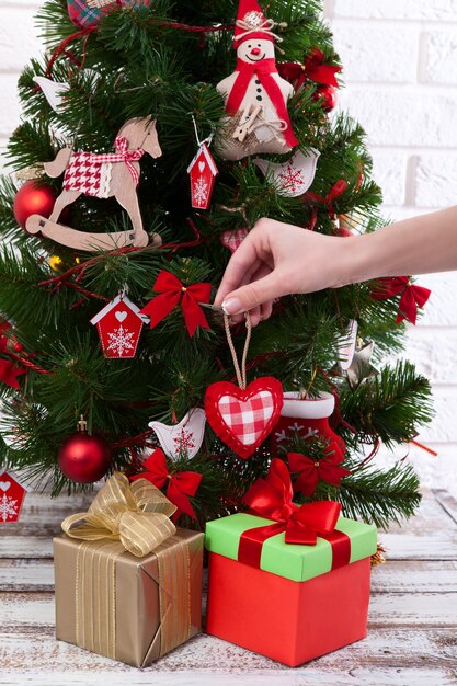 Handmade decorations for christmas tree