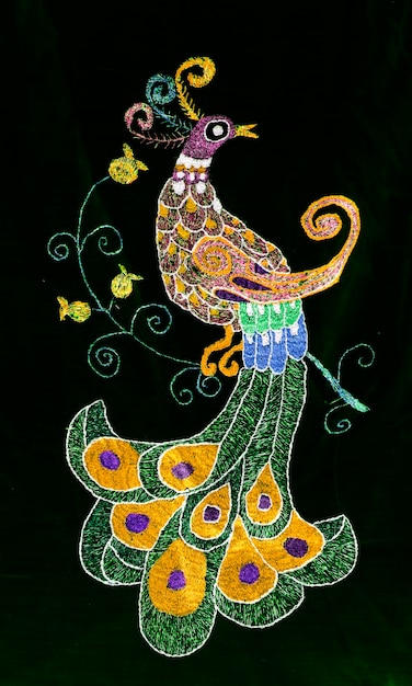 Photo handmade embroidery folk arts and crafts
