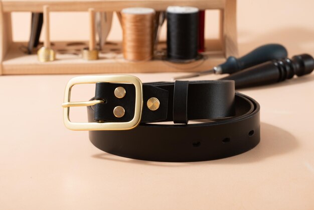 Handmade exquisite men's leather belt