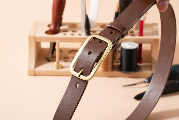 Handmade exquisite men's leather belt