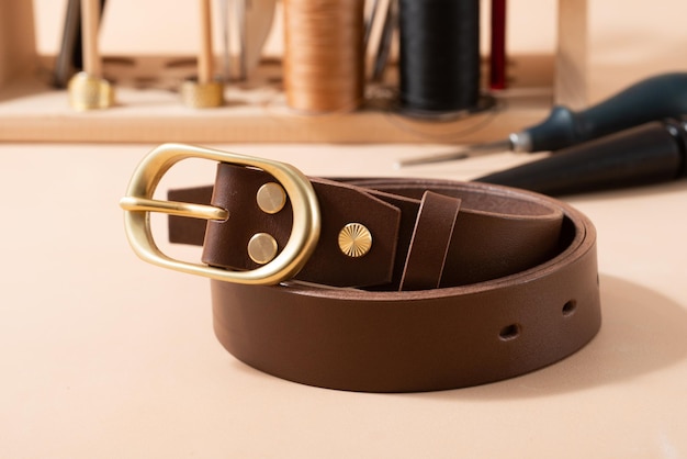 Handmade exquisite men's leather belt