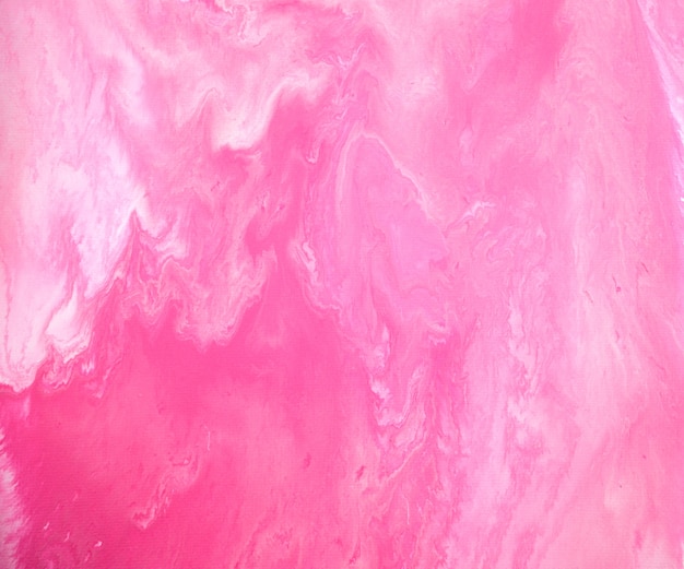 Фото Ручной работы. пастельная текстура жидкого искусства розовая. акриловые абстрактные нарисованы на фоне холста.