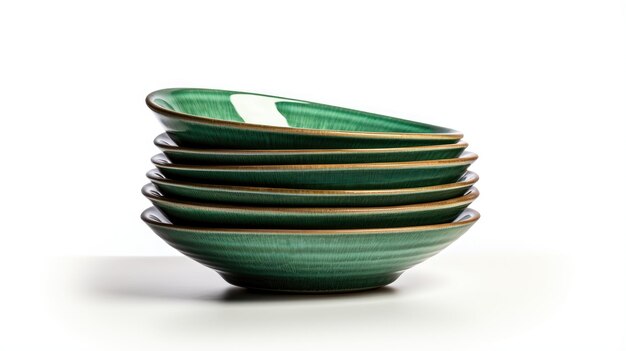 Ручные зеленые керамические чаши идеально подходят для стильного декора кухни