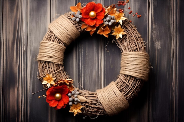 Handmade holiday Christmas wreath DIY crafty Christmas