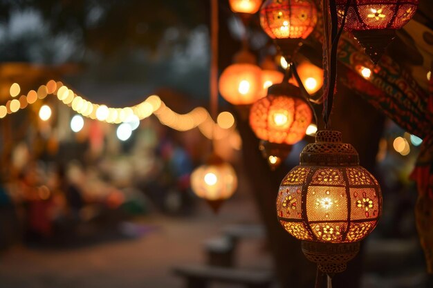 Photo handmade lamps at surajkund mela