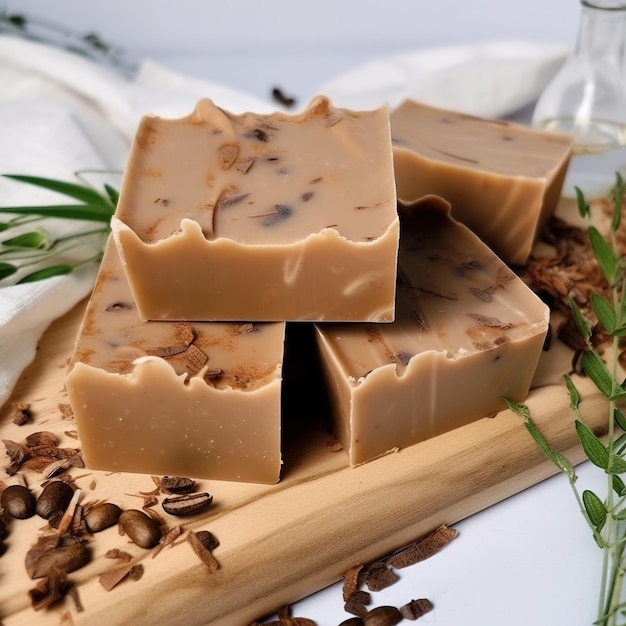 Handmade natural soap diy product Generative AI