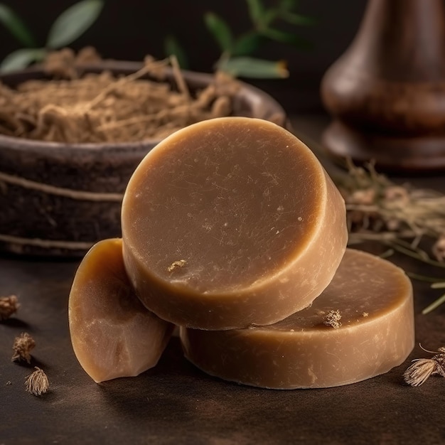 Handmade natural soap diy product Generative AI