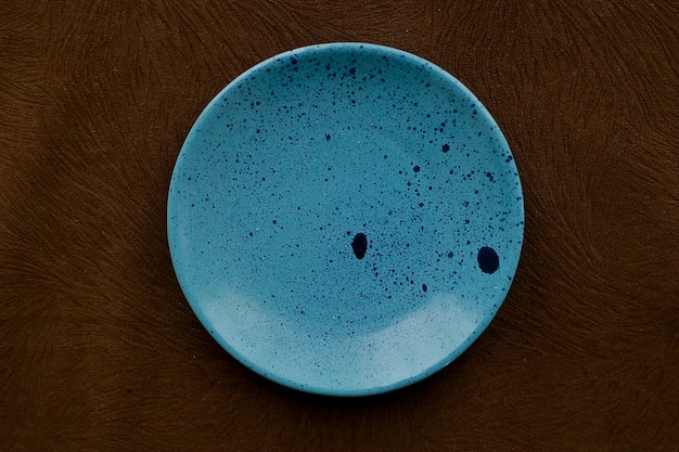 handmade pottery saucer top view