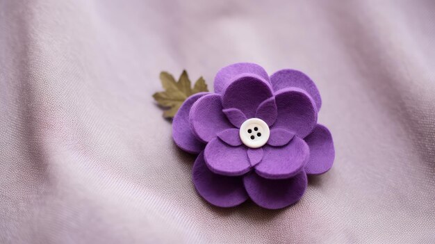 Photo handmade purple felt