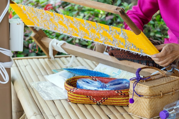 Handmade weaving in ancient Thailand in a beautiful finish.