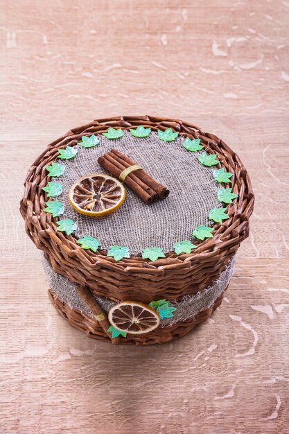 Handmade wicker basket